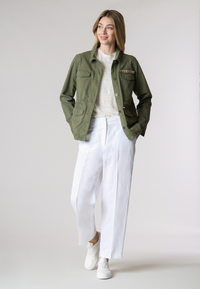 Giacca field in cotone gabardine