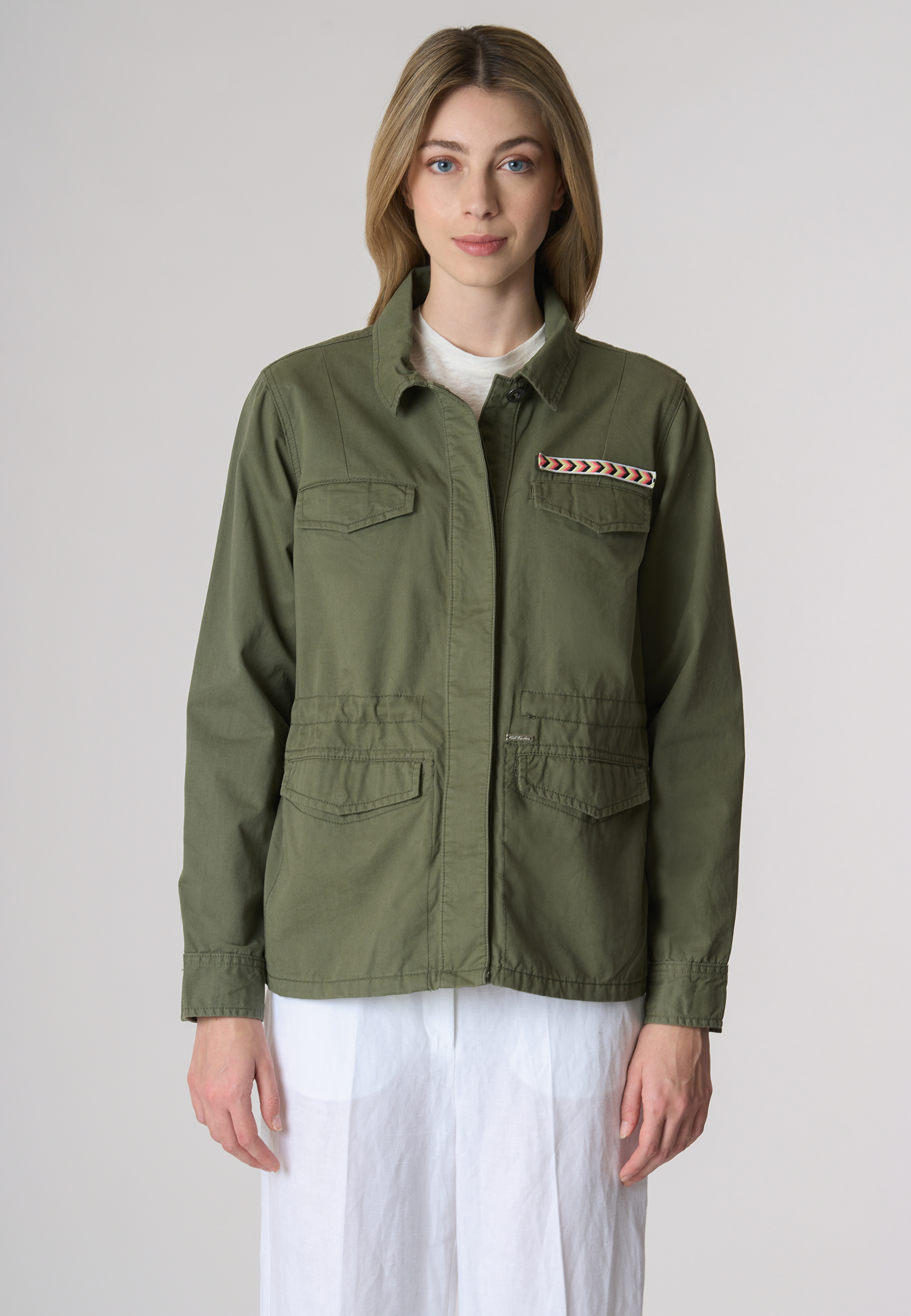 Giacca field in cotone gabardine