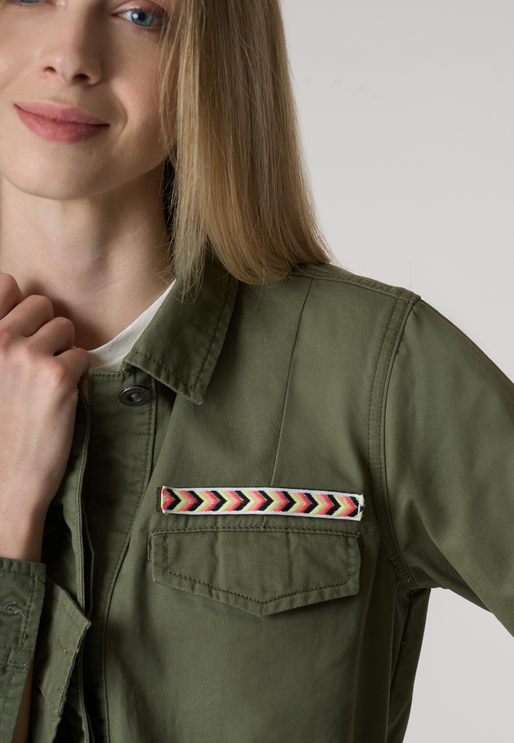 Giacca field in cotone gabardine