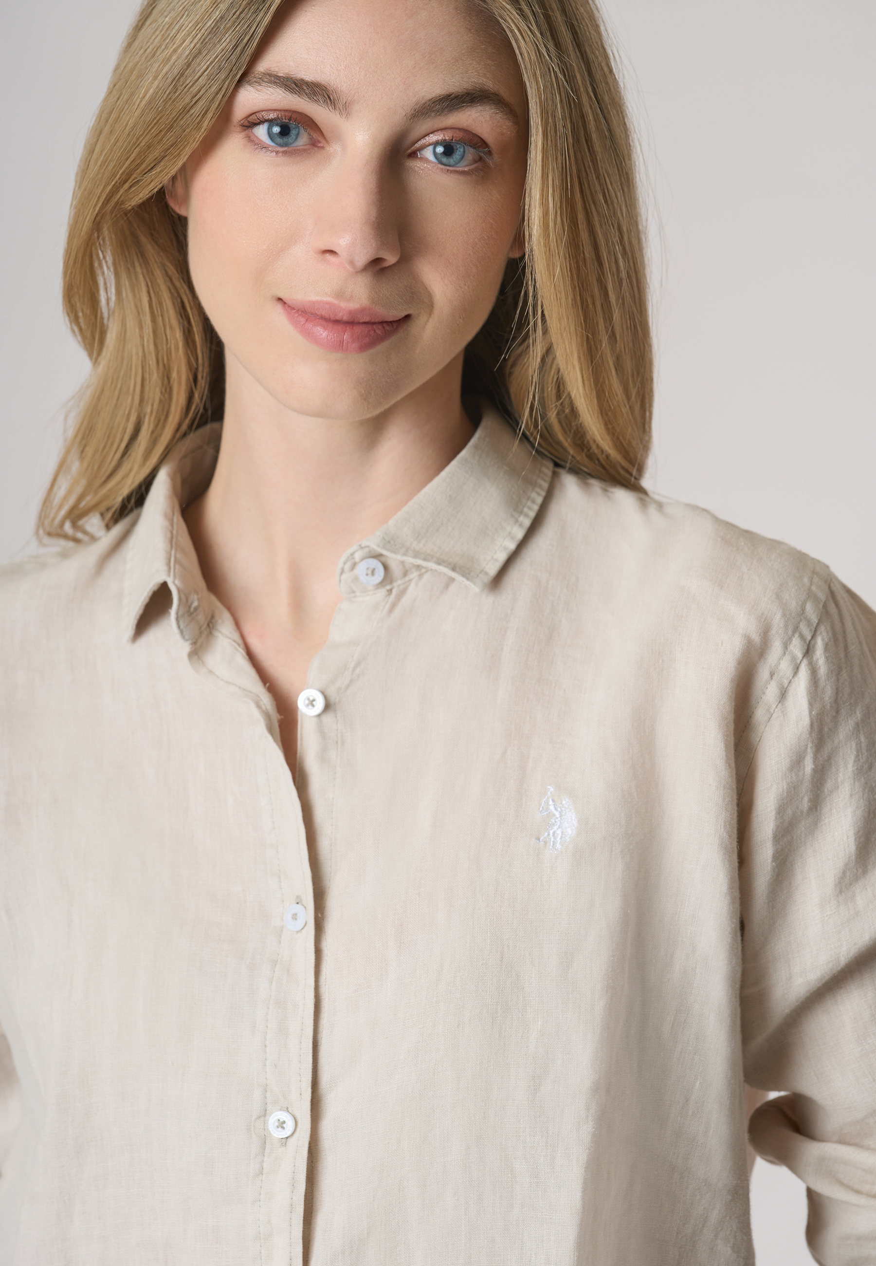 Camicia in lino overdyed