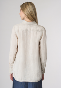 Camicia in lino overdyed