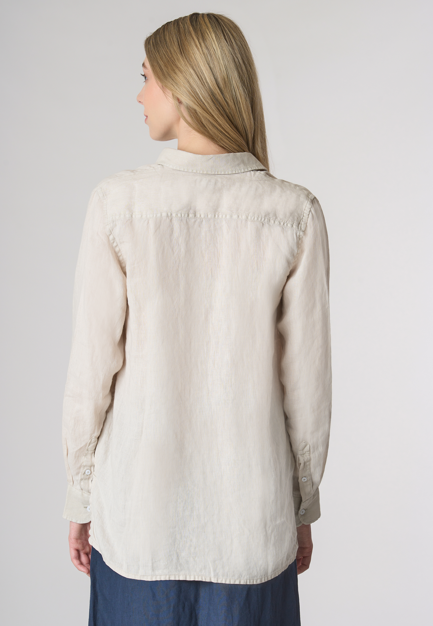 Camicia in lino overdyed