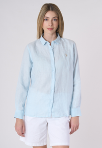 Camicia in lino overdyed