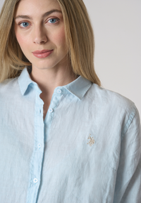Camicia in lino overdyed