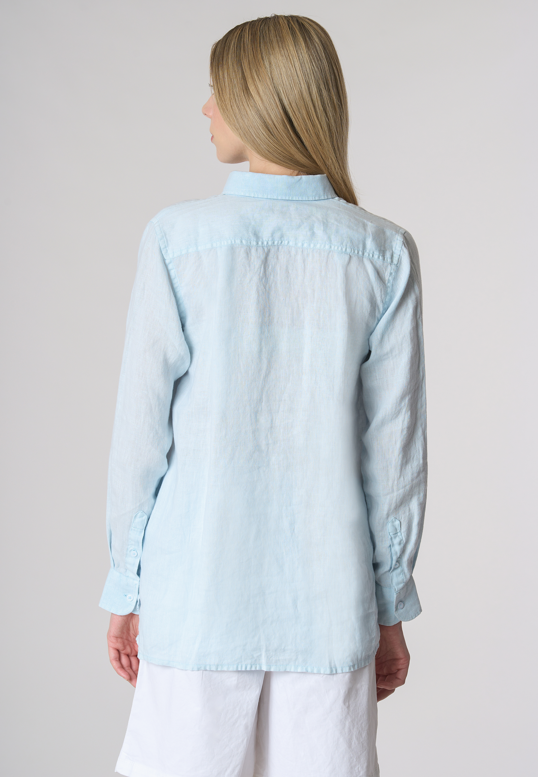 Camicia in lino overdyed