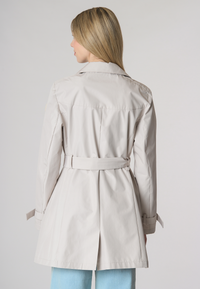 Trench doppiopetto con cintura in tessuto membrana poly premium quality