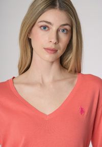 Maglia con scollo a V in cotone light