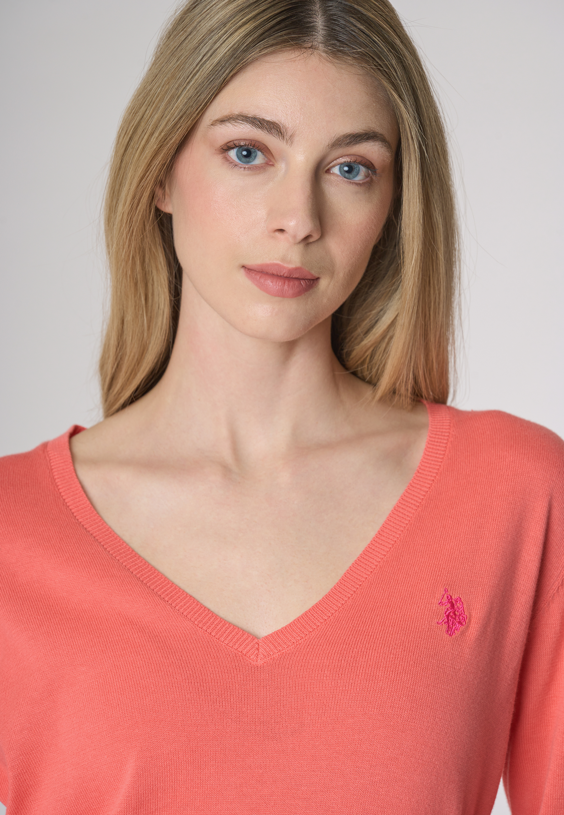 Maglia con scollo a V in cotone light