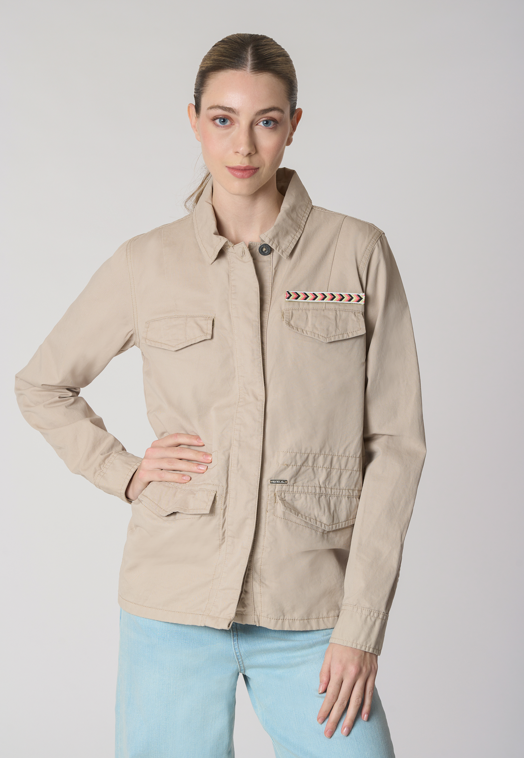 Giacca field in cotone gabardine