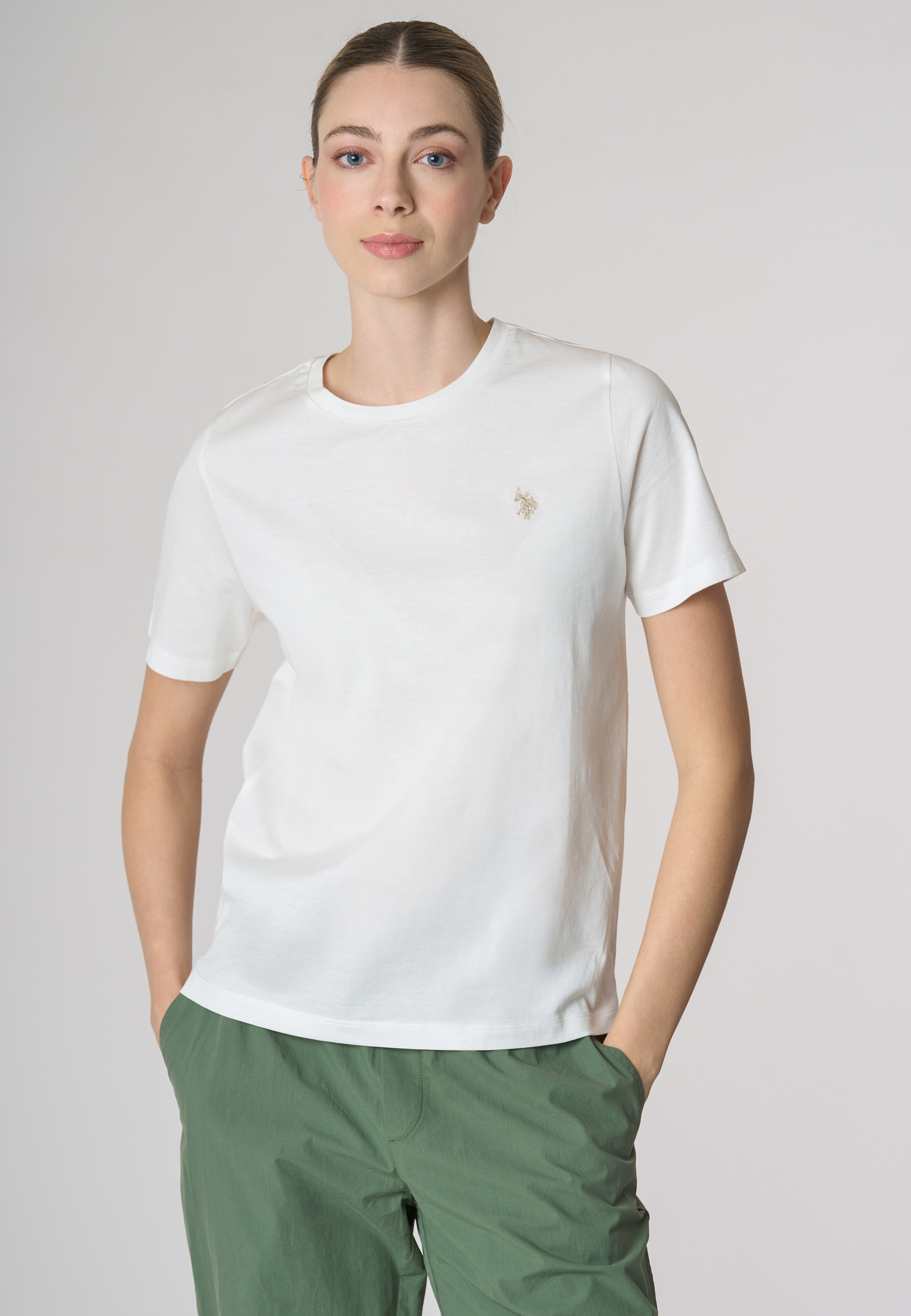 T-shirt girocollo a maniche corte in cotone premium quality