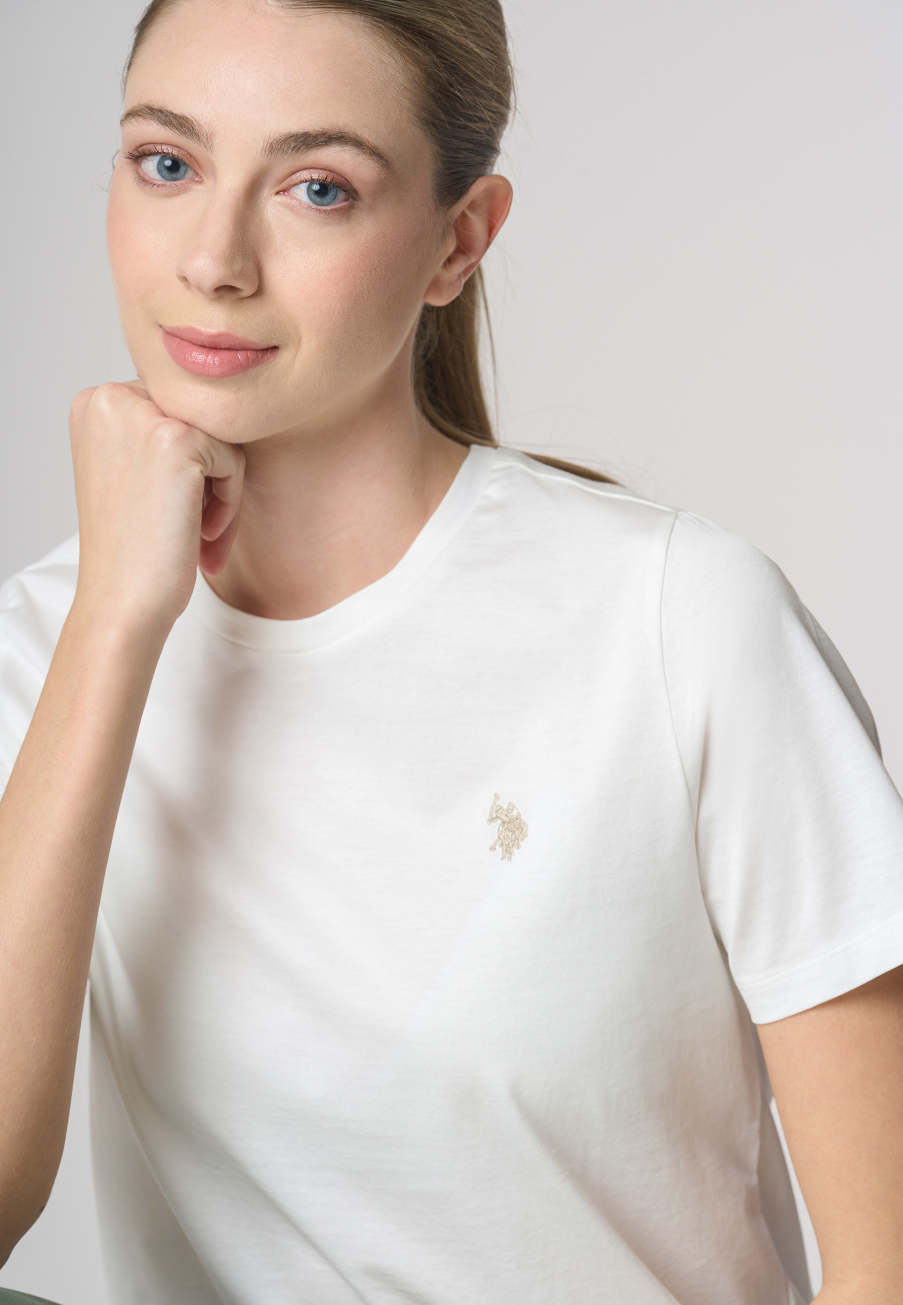 T-shirt girocollo a maniche corte in cotone premium quality