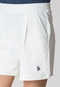 Pantalone corto french terry di felpa in cotone stretch