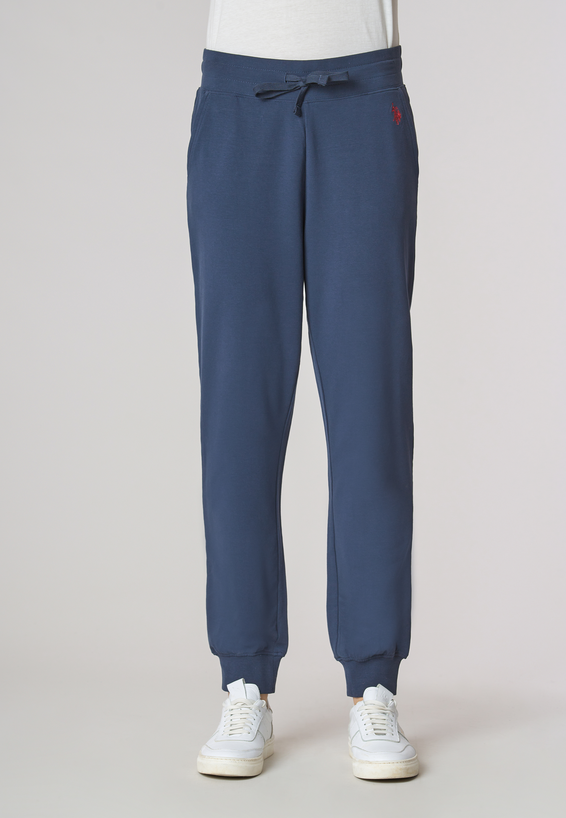 Pantalone sportivo french terry in cotone stretch