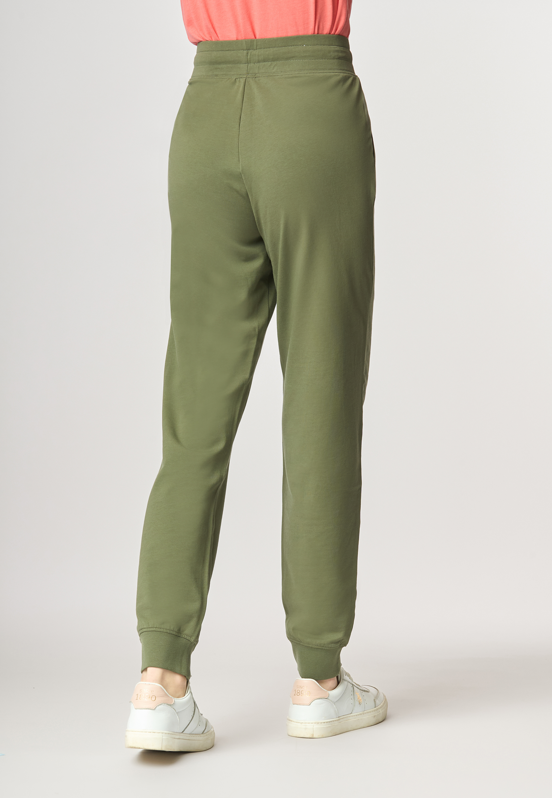 Pantalone sportivo french terry in cotone stretch