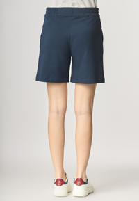 Pantalone corto french terry di felpa in cotone stretch