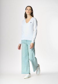 Maglia con scollo a V in cotone light