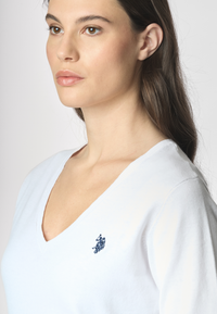 Maglia con scollo a V in cotone light