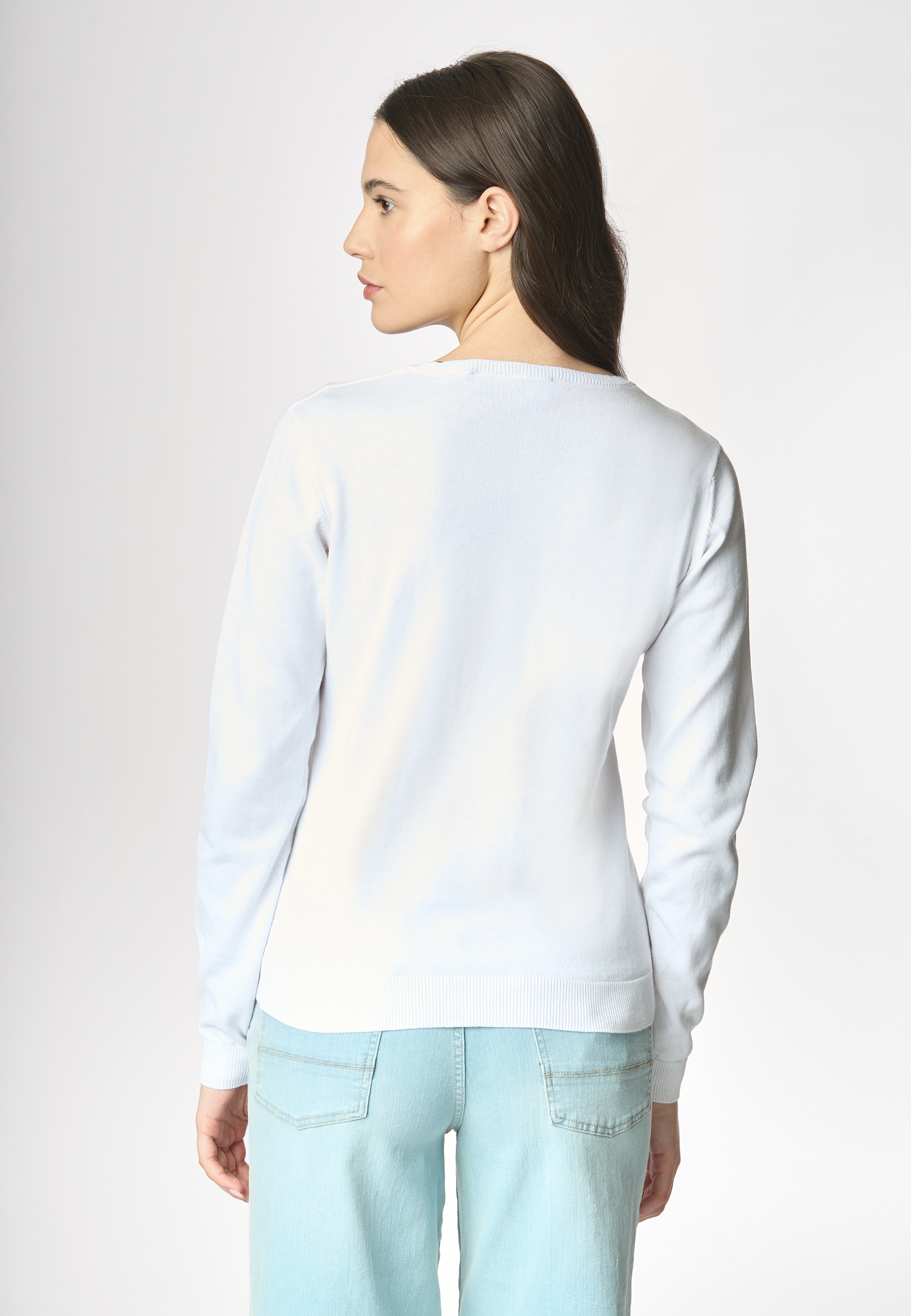 Maglia con scollo a V in cotone light