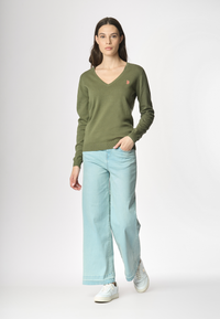 Maglia con scollo a V in cotone light