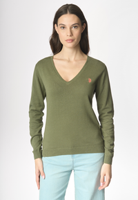 Maglia con scollo a V in cotone light