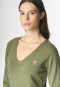 Maglia con scollo a V in cotone light