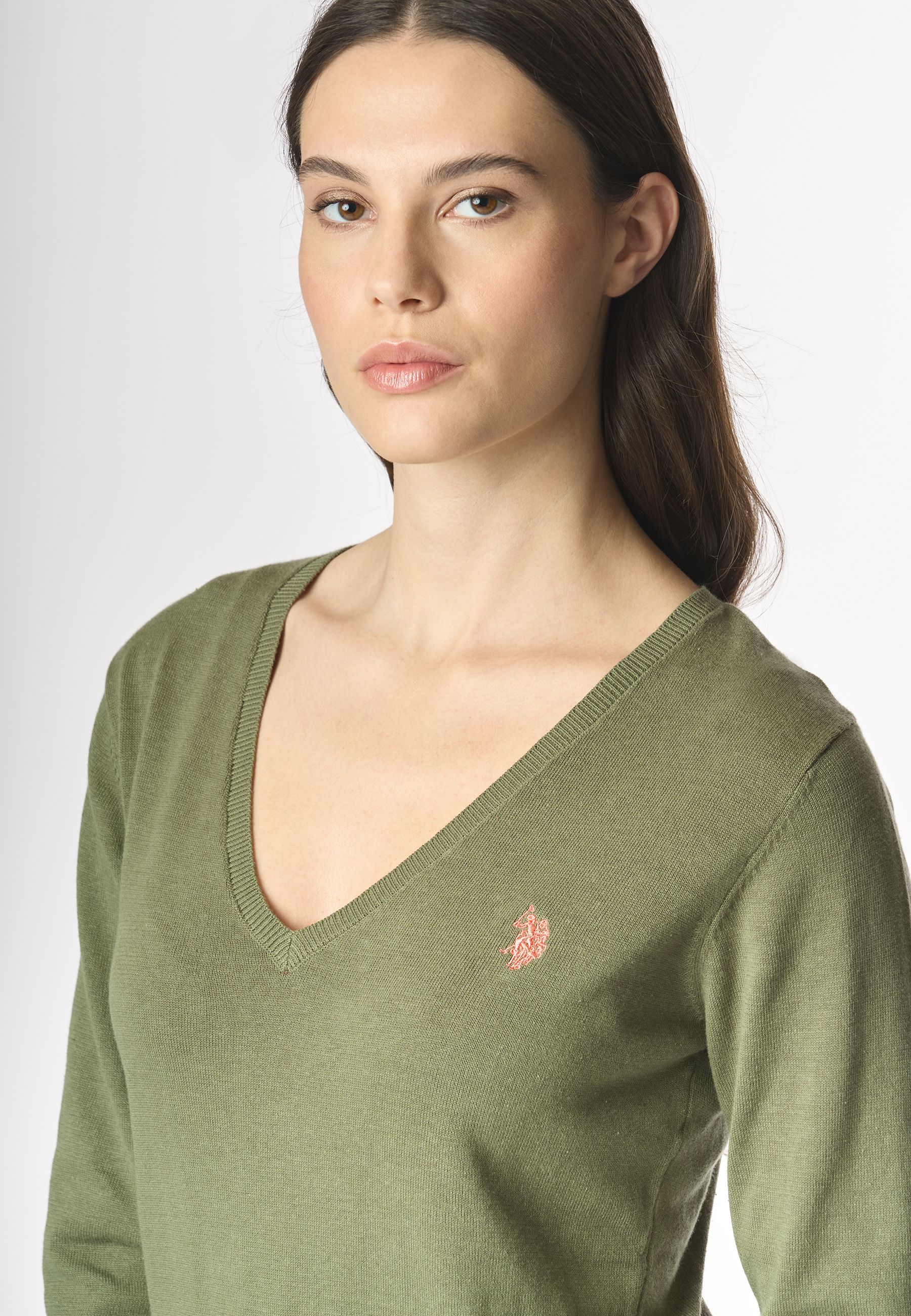 Maglia con scollo a V in cotone light