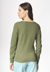 Maglia con scollo a V in cotone light