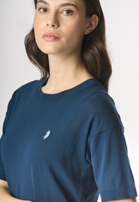 Maglia girocollo a maniche corte in cotone crepe premium quality