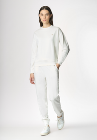 Felpa french terry girocollo in cotone light stretch