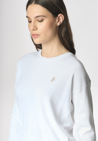 Maglia girocollo in cotone overdyed