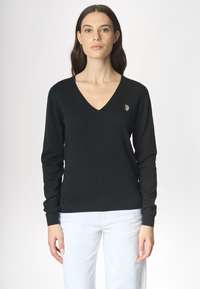 Maglia con scollo a V in cotone light