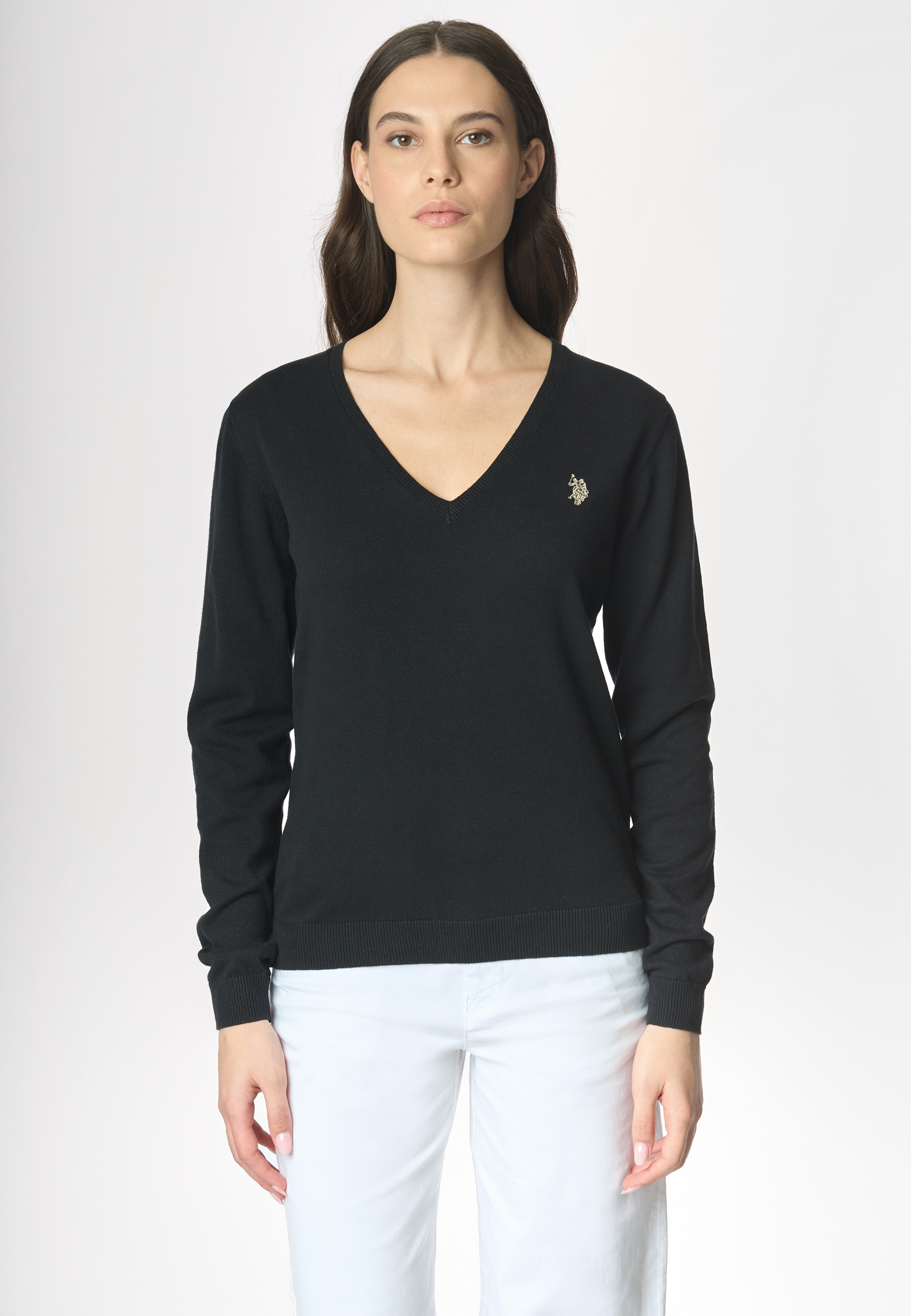 Maglia con scollo a V in cotone light