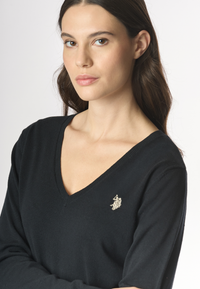 Maglia con scollo a V in cotone light