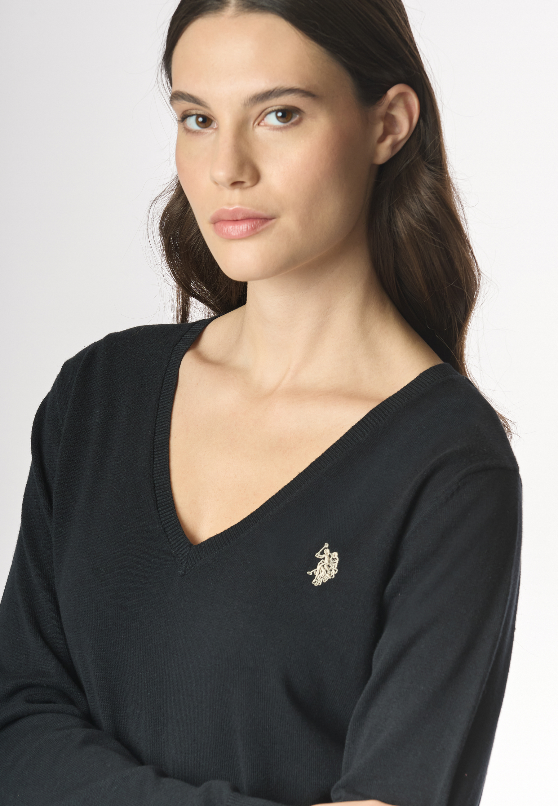 Maglia con scollo a V in cotone light