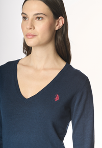 Maglia con scollo a V in cotone light