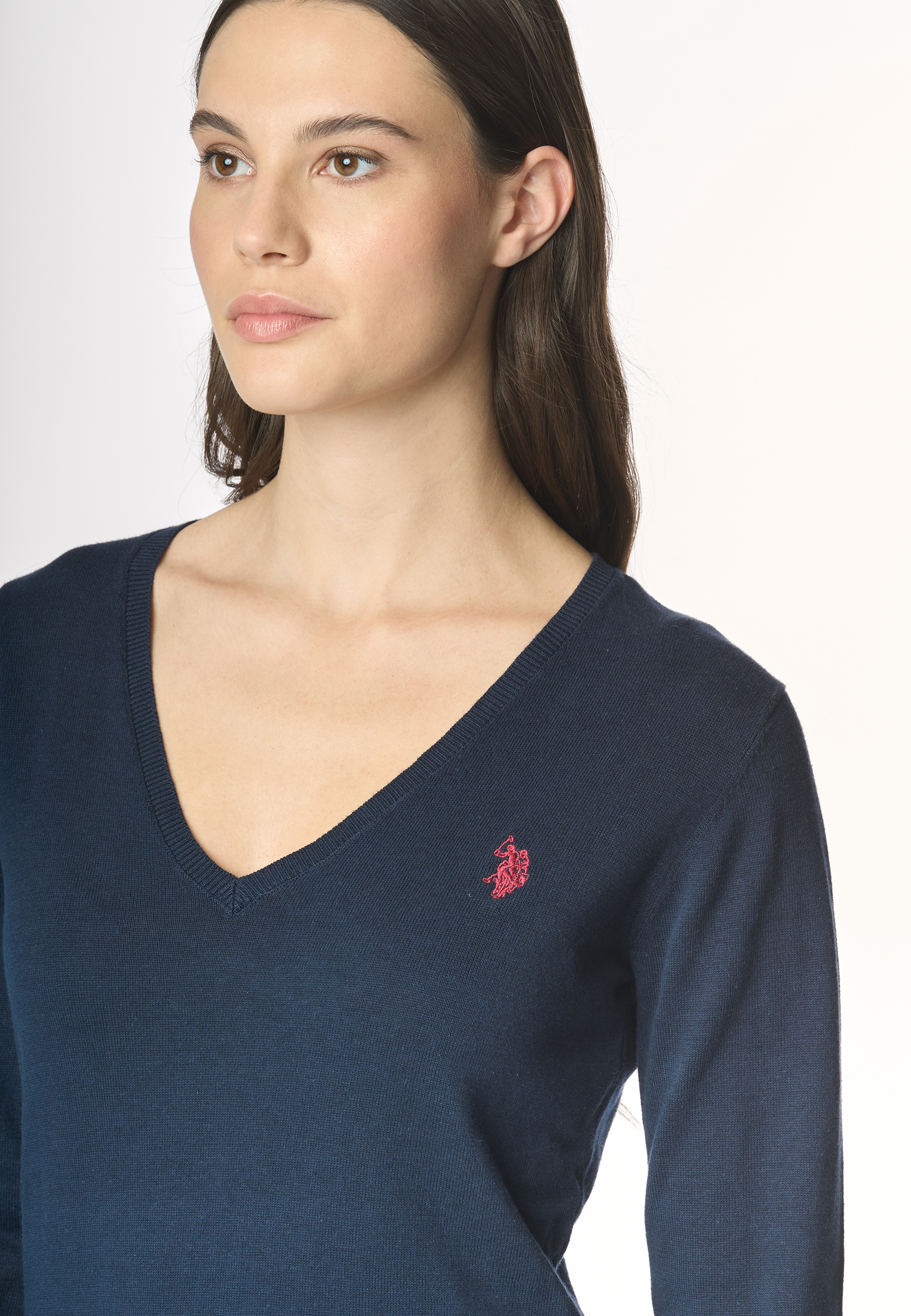 Maglia con scollo a V in cotone light