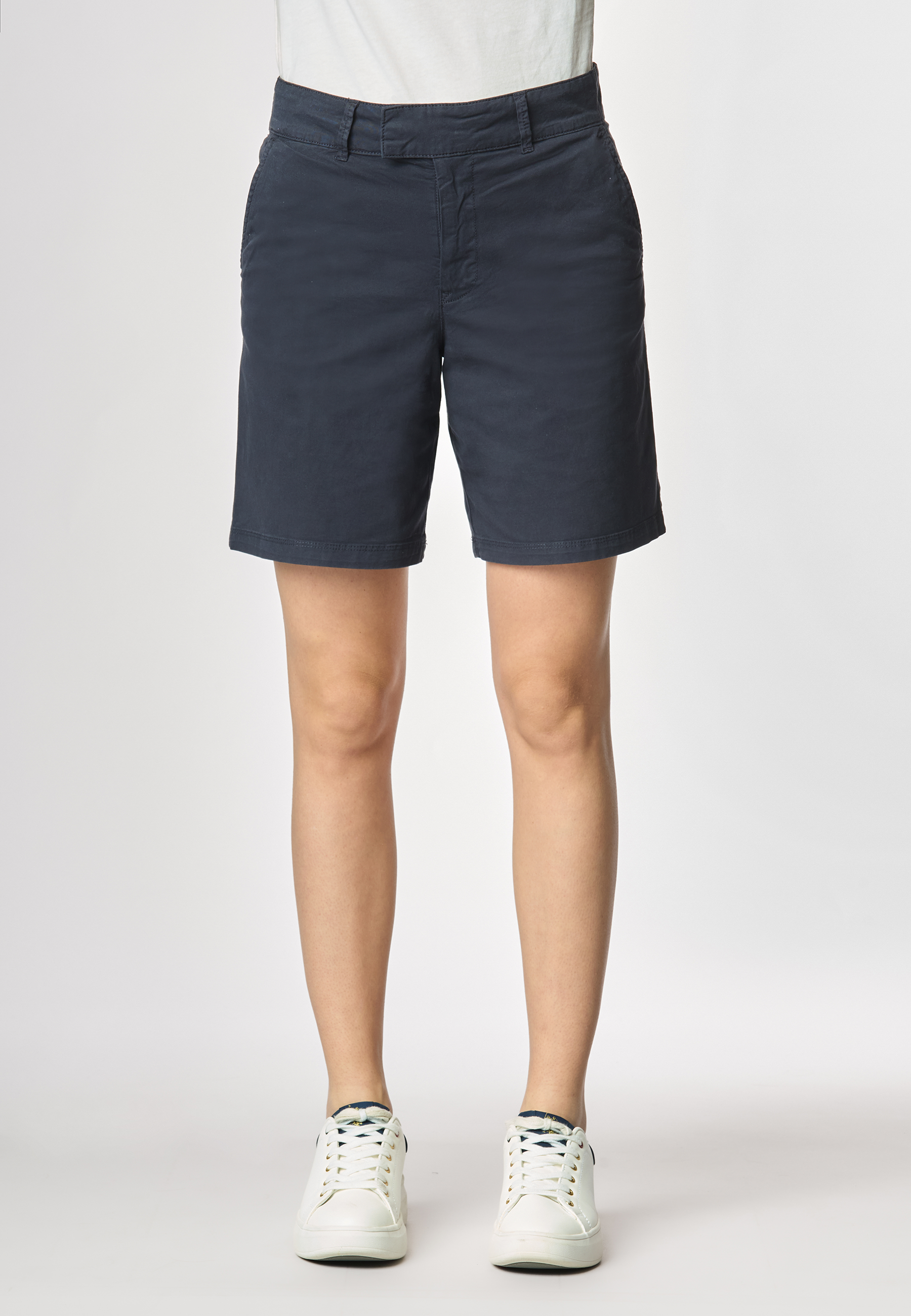 Pantalone corto in cotone gabardine