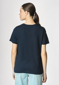 T-shirt girocollo a maniche corte in misto cotone e viscosa premium quality