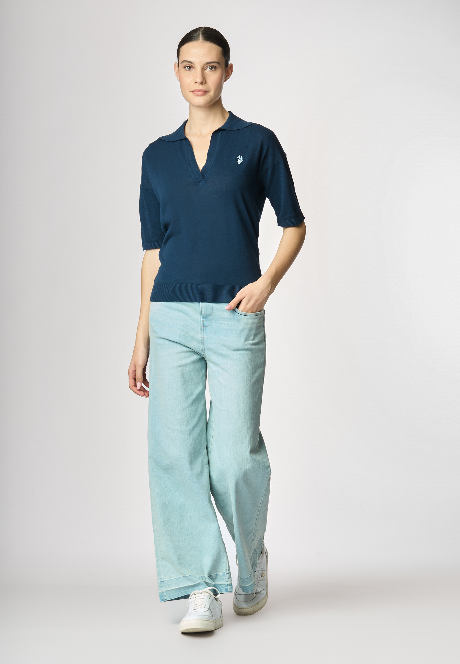 Polo shirt in cotone crepe premium quality