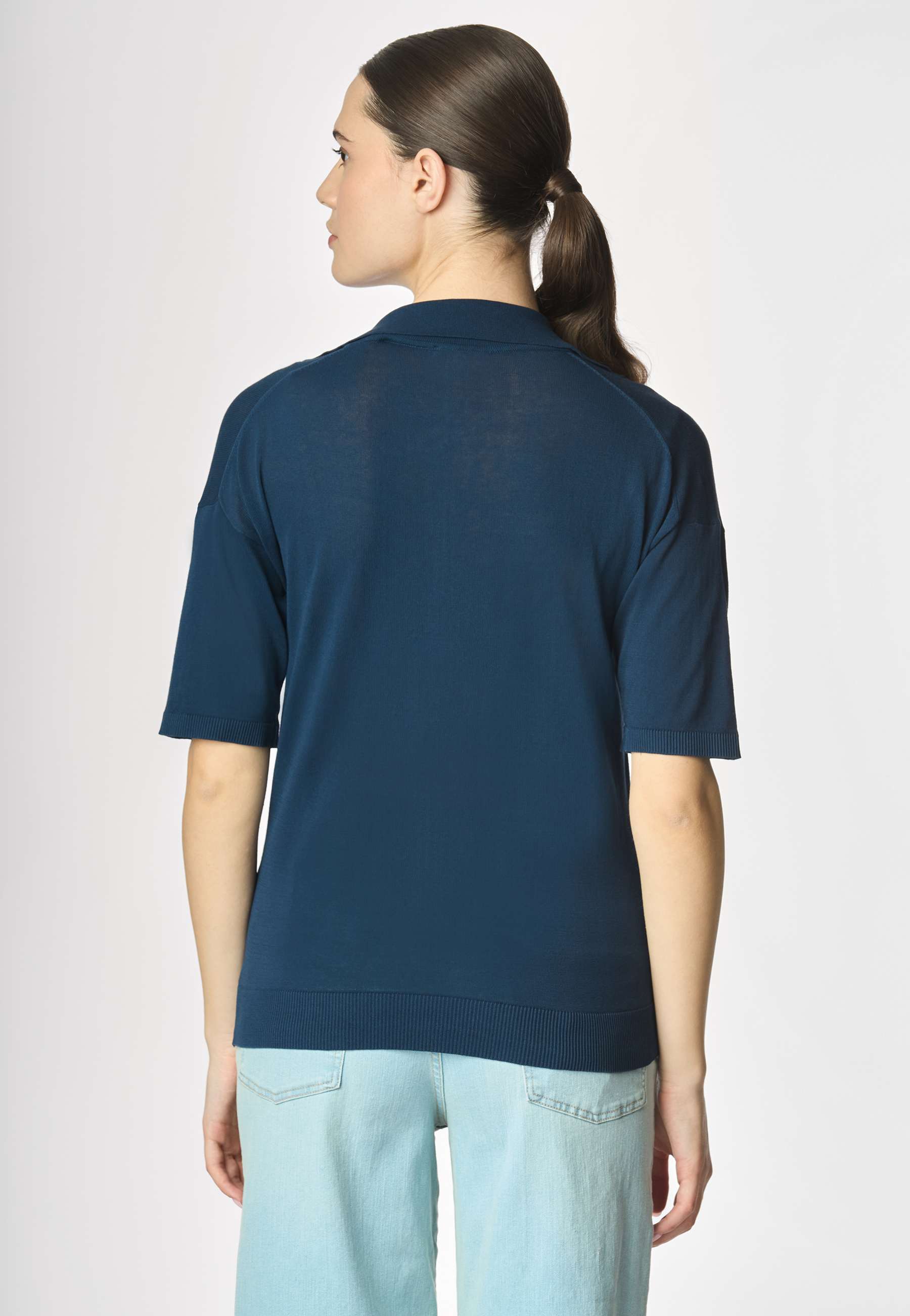 Polo shirt in cotone crepe premium quality