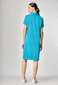 Abito a maniche corte in cotone stretch