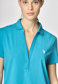 Abito a maniche corte in cotone stretch