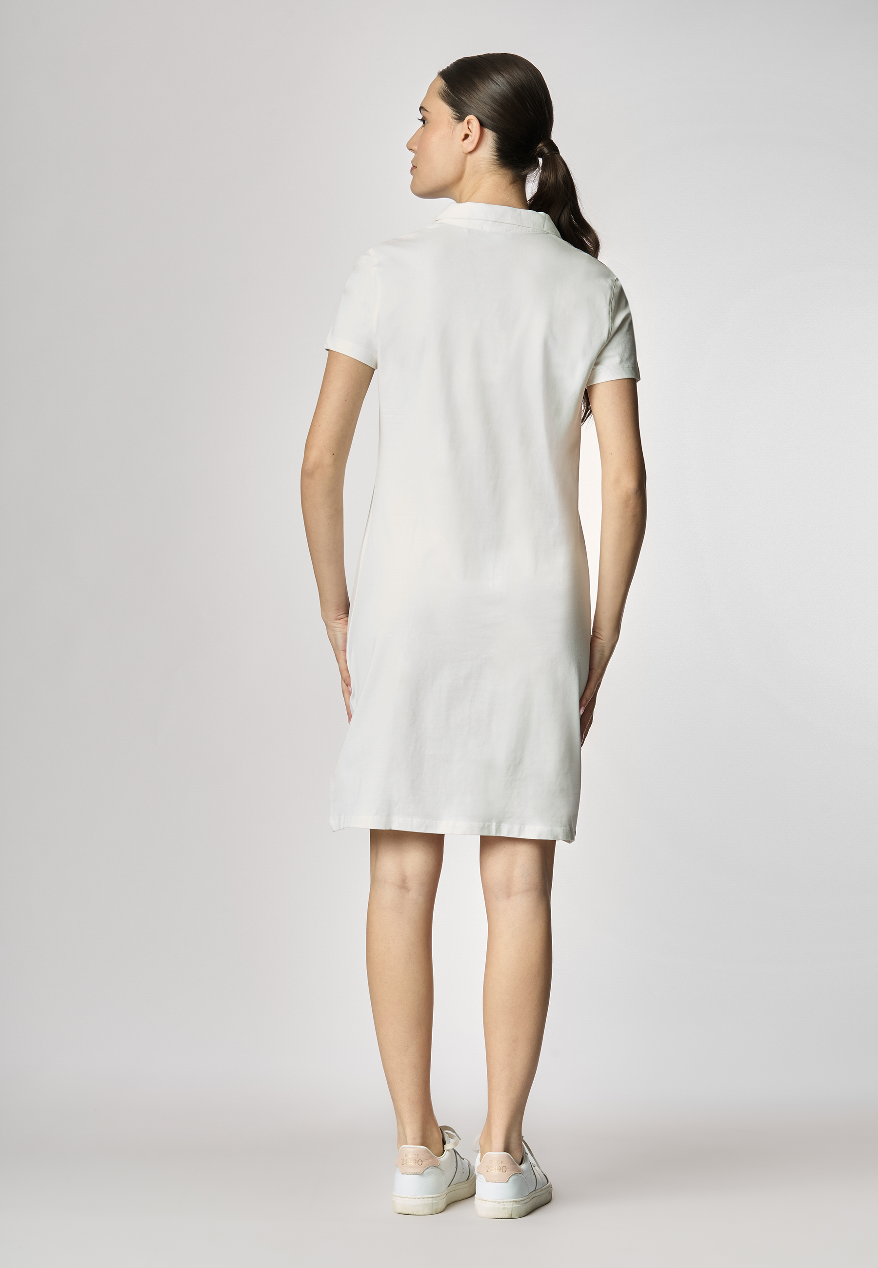 Abito a maniche corte in cotone stretch