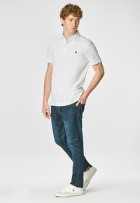 Polo shirt a maniche corte in cotone supima premium quality con logo