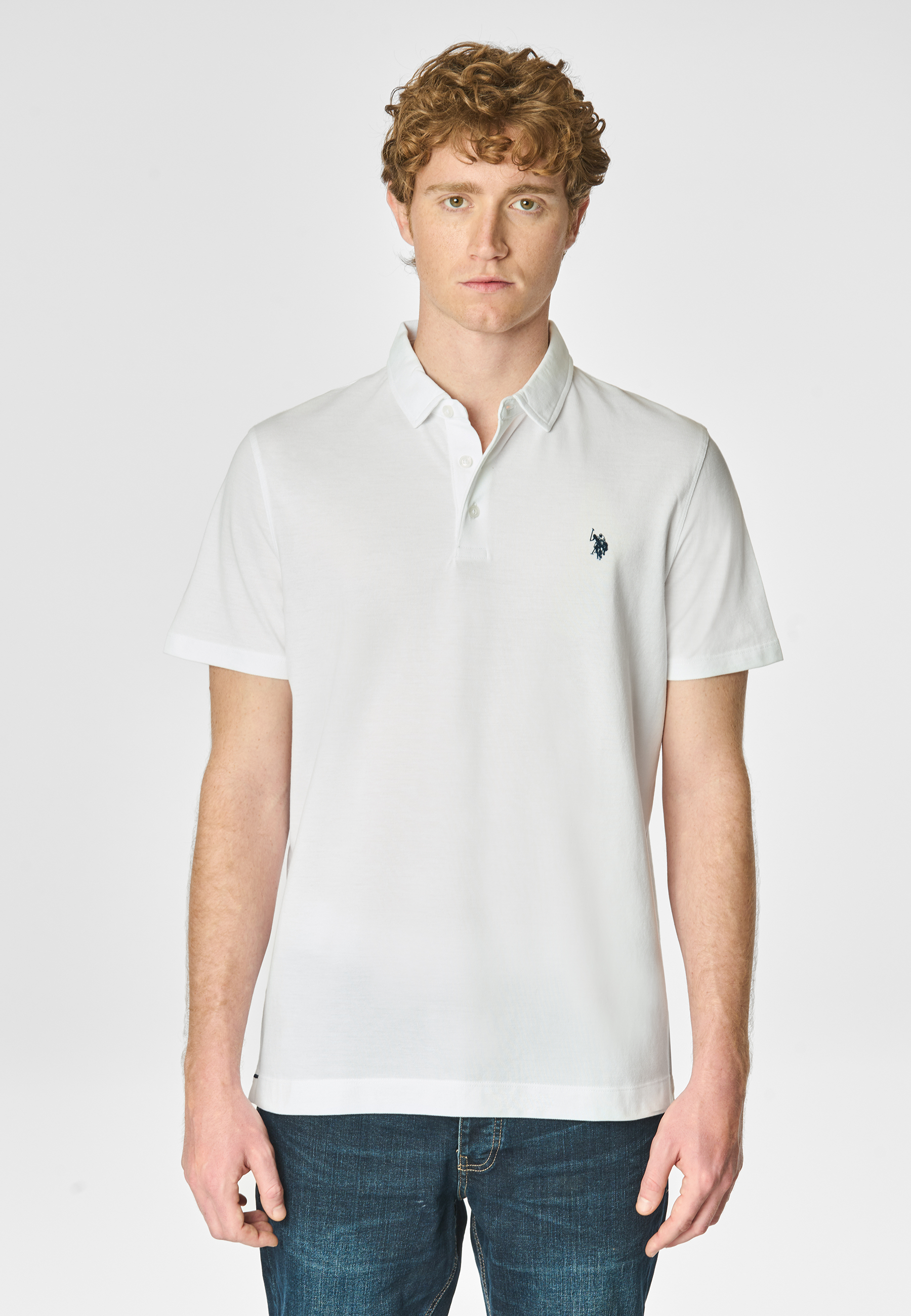 Polo shirt a maniche corte in cotone supima premium quality con logo