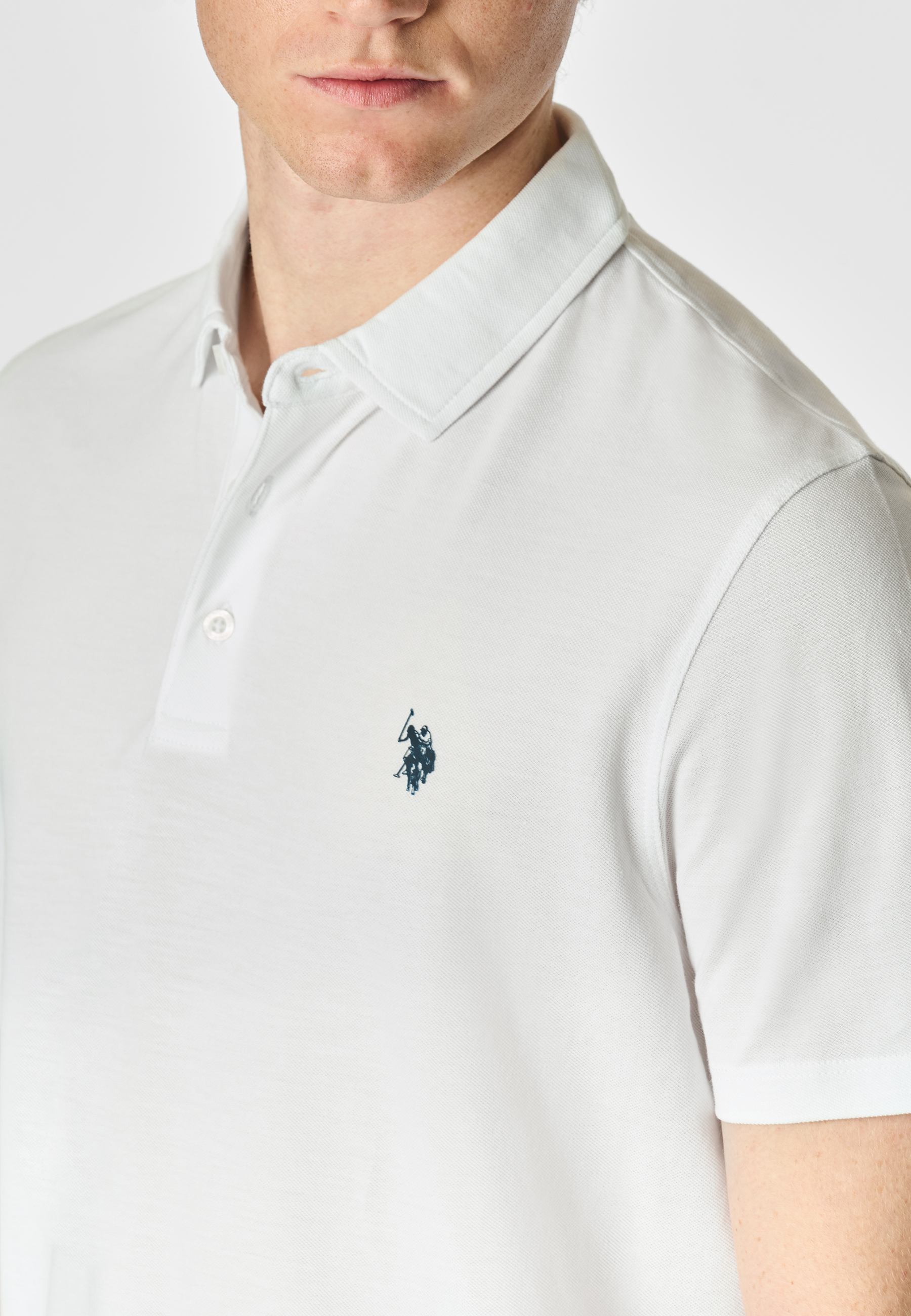 Polo shirt a maniche corte in cotone supima premium quality con logo