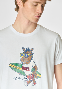 T-shirt a maniche corte in cotone light con stampa frontale