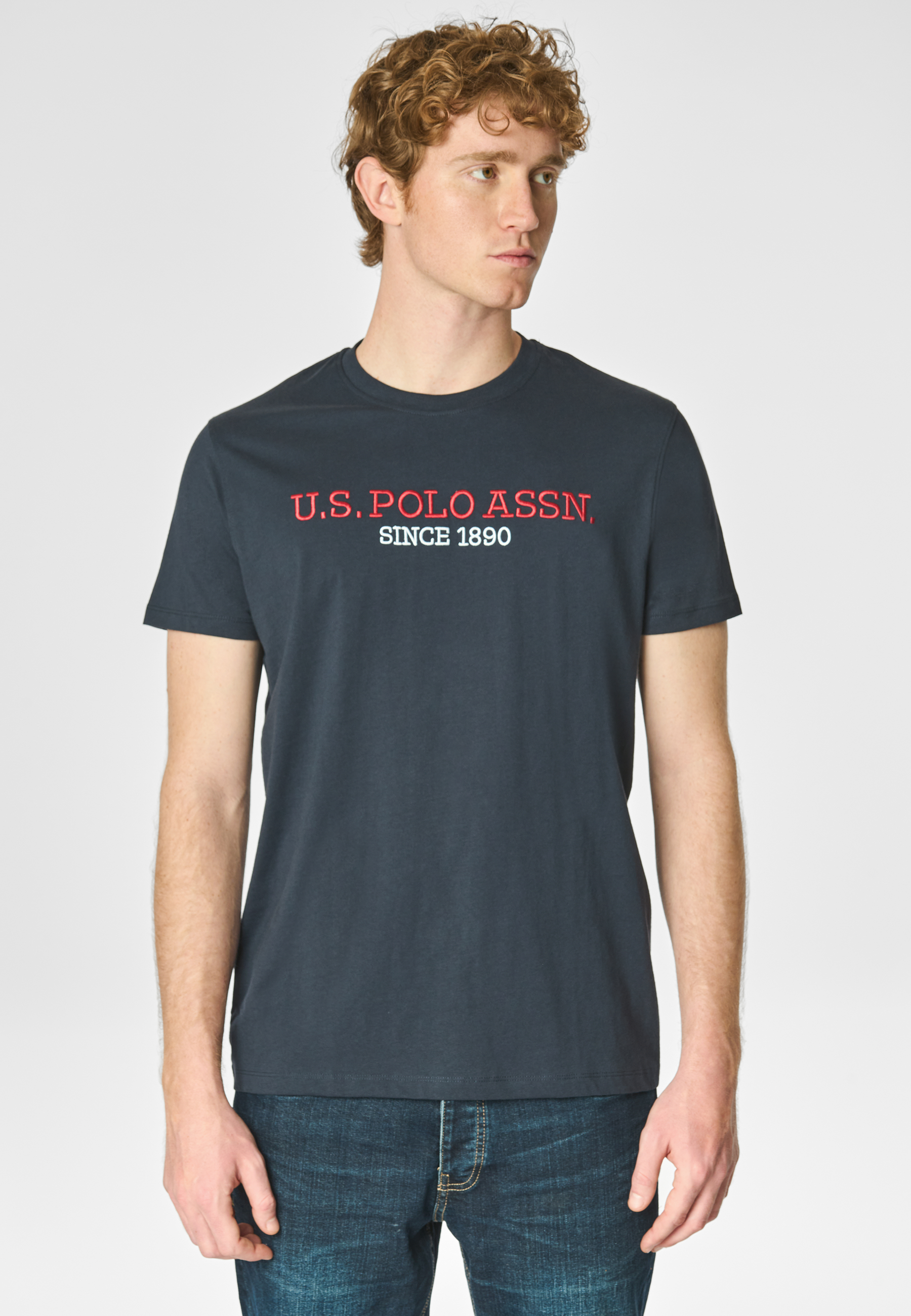 T-shirt a maniche corte in cotone con ricamo U.S. Polo Assn.