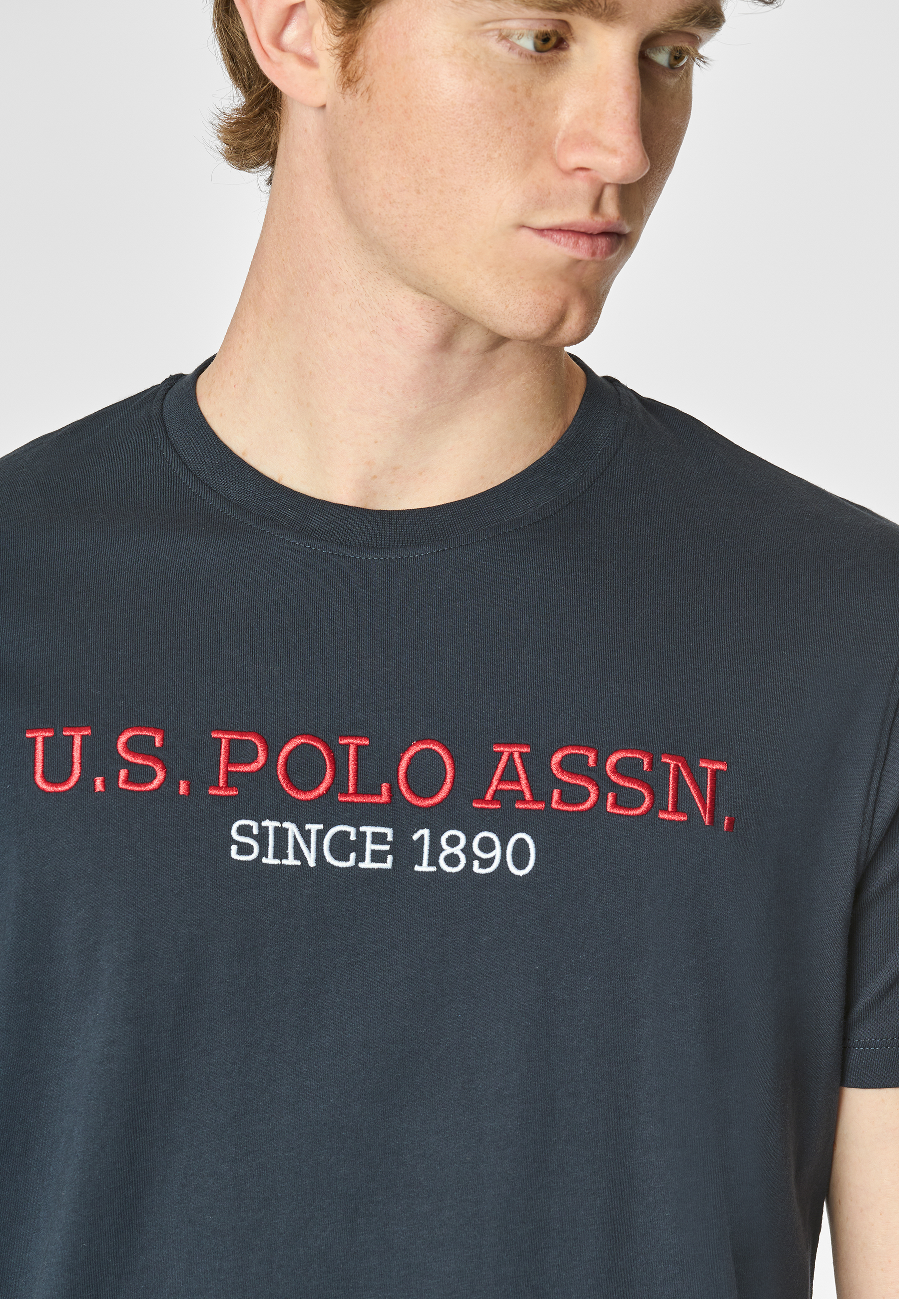 T-shirt a maniche corte in cotone con ricamo U.S. Polo Assn.