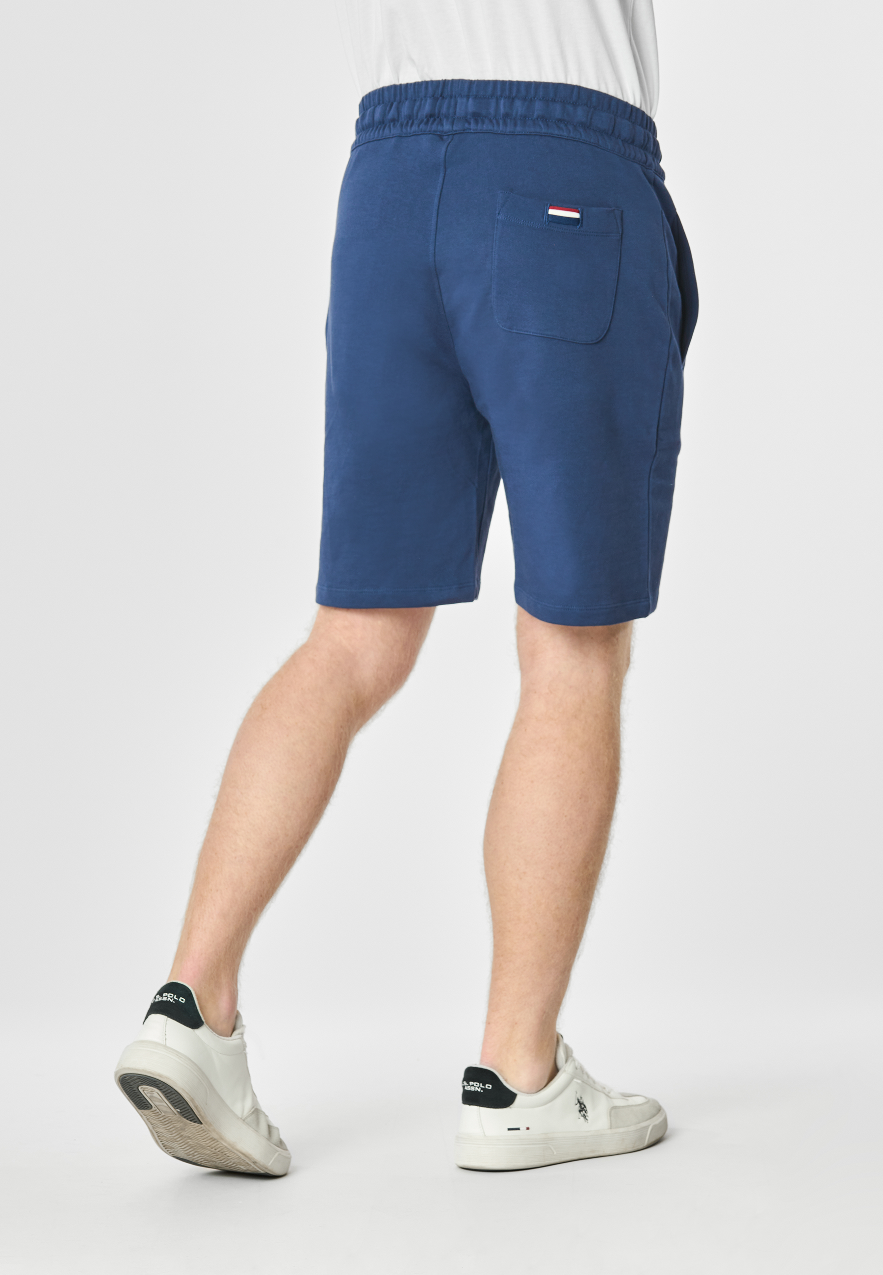 Pantaloni sportivi corti in cotone con logo